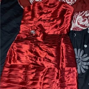Gorgeous Custom made Red silk Dres